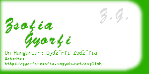 zsofia gyorfi business card